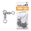 10/20/30/40/100 Pcs American Snap Swivel 2 Connected Connector High Strength 100% Stainless Steel Solid Welded Rings Barrel Swivels Saltwater Fishing Size 4/0,3/0,2/0,1/0,1# (4/0+3/0, 50 pcs) view 1