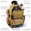 BASSDASH Fishing Tackle Backpack Water Resistant Tactical Bag Soft Tackle Box with Rod Holder and Protective Rain Cover view 3