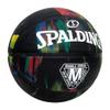 Spalding Marble Series Black Multi-Color Outdoor Basketball 29.5" view 2