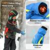 JEELAD Kids Ski Snow Gloves Windproof for Boys Girls Winter Cold Weather Riding Driving Hiking Snowboard Cycling Skiing Sports view 3