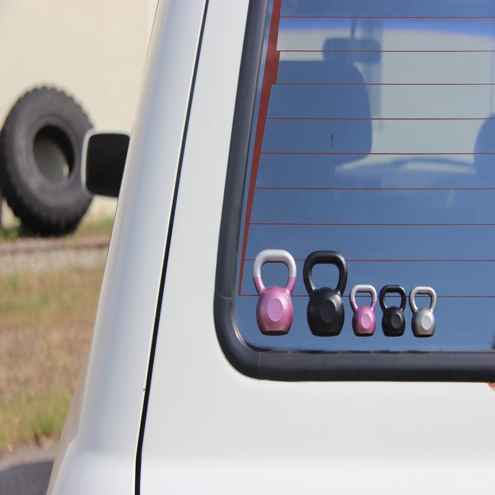 Abnormal Strength Equipment 3D Kettlebell Decal (Large, 2-Tone Pink)