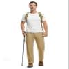BGOWATU Men's Sweatpants with Zip Pockets Lightweight Quick Dry Athletic Workout Joggers Elastic Waist Hiking Travel Pants A2 Khaki S view 4