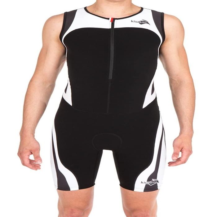 Kiwami Rio LD Men's Trisuit - Tri Suits - Triathlon Trisuit Men (Black/White, X-Small)