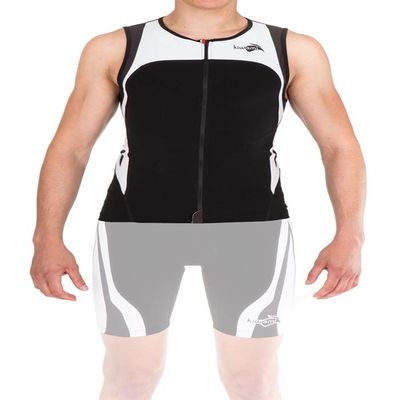 Kiwami Rio Men's Tri Top - Tri Top - Triathlon Men's Top (Black/White, Medium)