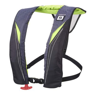 BLUESTORM Cirrus26 Inflatable PFD Life Jackets for Adults | US Coast Guard Approved Automatic Life Vest w/Manual Override Convertibility (Hi Vis, One Size)