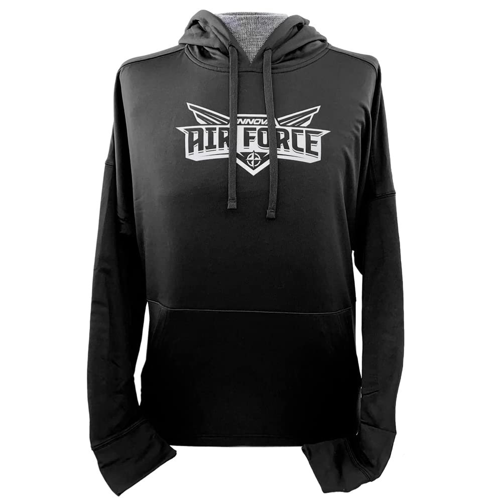 Innova Discs Air Force Flex Performance Pullover Hoodie Hooded Disc Golf Sweatshirt - Black - XXXL