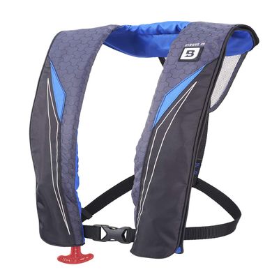 BLUESTORM Gear Cirrus26 Inflatable PFD Life Jackets (Deep Blue) for Adults | US Coast Guard Approved Automatic Life Vest w/Manual Override Convertibility