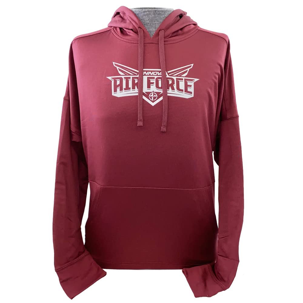 Innova Discs Air Force Flex Performance Pullover Hoodie Hooded Disc Golf Sweatshirt - Burgundy - XXL