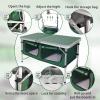 CampLand Outdoor Folding CampingTable with Aluminum Lightweight Height Adjustable with Storage Organizer Picnic Table for BBQ, Party, Camping (Green) view 2