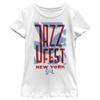Disney Girl's Jazz Fest T-Shirt, White, Medium view 1