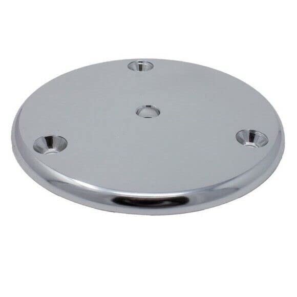TACO Marine F32-4340BSS Aluminum Spiral Sanded 3-Hole 1/4" I.P.S. 4 Round Pad