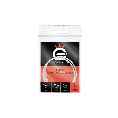 Bass Nylon Tapered Leaders (7.5, 12lb)