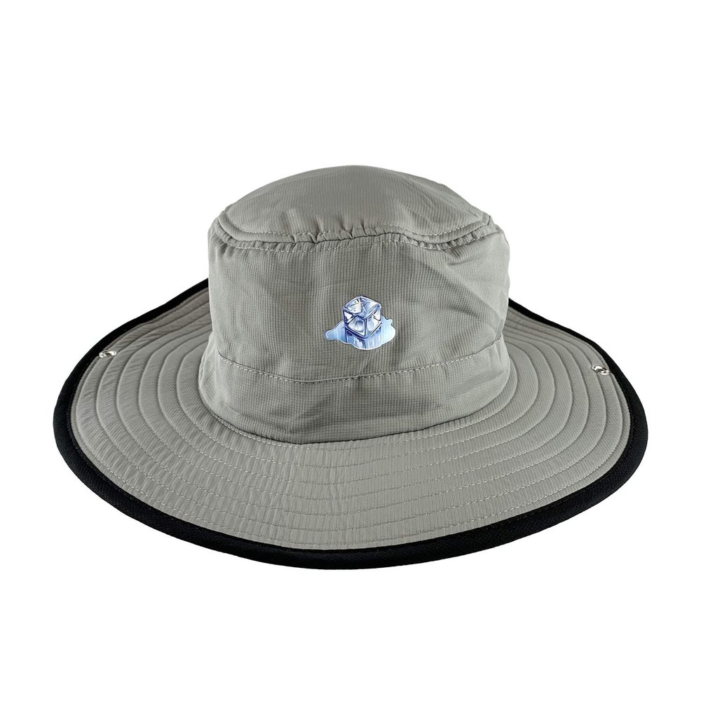 ICED Bucket Hat - Insulated Cooling Hat for ICE (Grey, Regular)