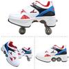 E-8.5 Women's Men's Roller Skates - Kick Rollers Shoes for Boys, Girls & Adults with Retractable Wheels view 3