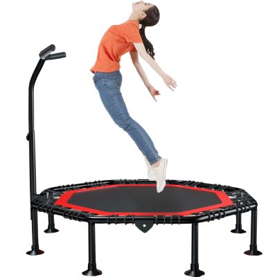 TXTC Rebounder Trampoline 40 Inch for Adults and Kids, Foldable Fitness Rebounder Trampoline with Bold Elastic Rope for Indoor Workout Cardio Training Max Load 551lbs (Color : A-45inch)