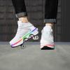 MLyzhe Deformation Roller Shoes Male and Female Skating Shoes Adult Children's Automatic Walking Shoes Invisible Pulley Shoes Skates with Double-Row Deform Wheel view 3