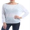YEAHDOR Women's Long Sleeve See Through Mesh Dance Top Yoga Workout Active Shirt Sheer Dance Cover Up White OneSize view 1