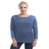 YEAHDOR Women's Long Sleeve See Through Mesh Dance Top Yoga Workout Active Shirt Sheer Dance Cover Up Dusty Blue OneSize view 3