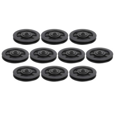 Pulley Wheel, Universal Smooth Replacement Nylon Bearing Pulley 100mm 10Pcs Set Durable Low Noise for Home Gym Fitness Equipment Bodybuilders Cardio Workouts