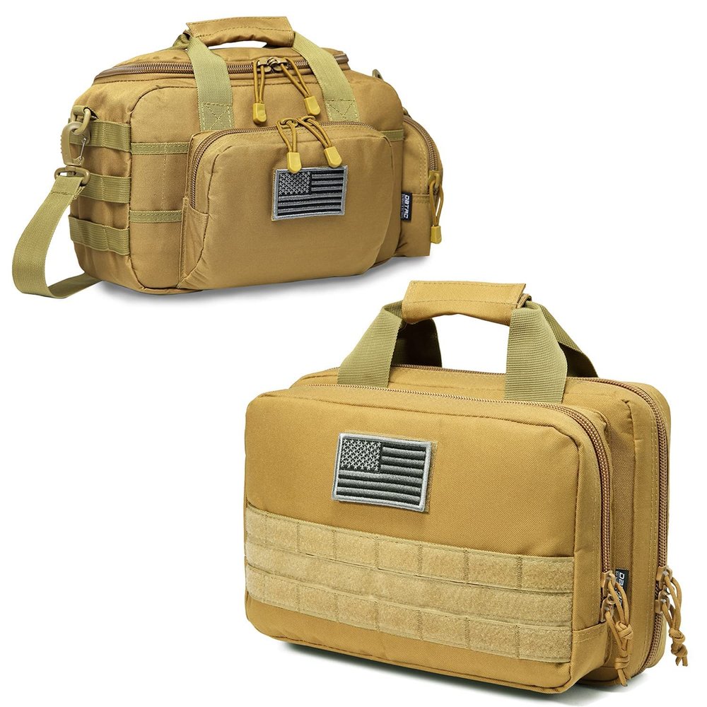 DBTAC Pistol Handbag XS for 1~2 Pistol + Range Bag Small for 2X Pistol (Brown)