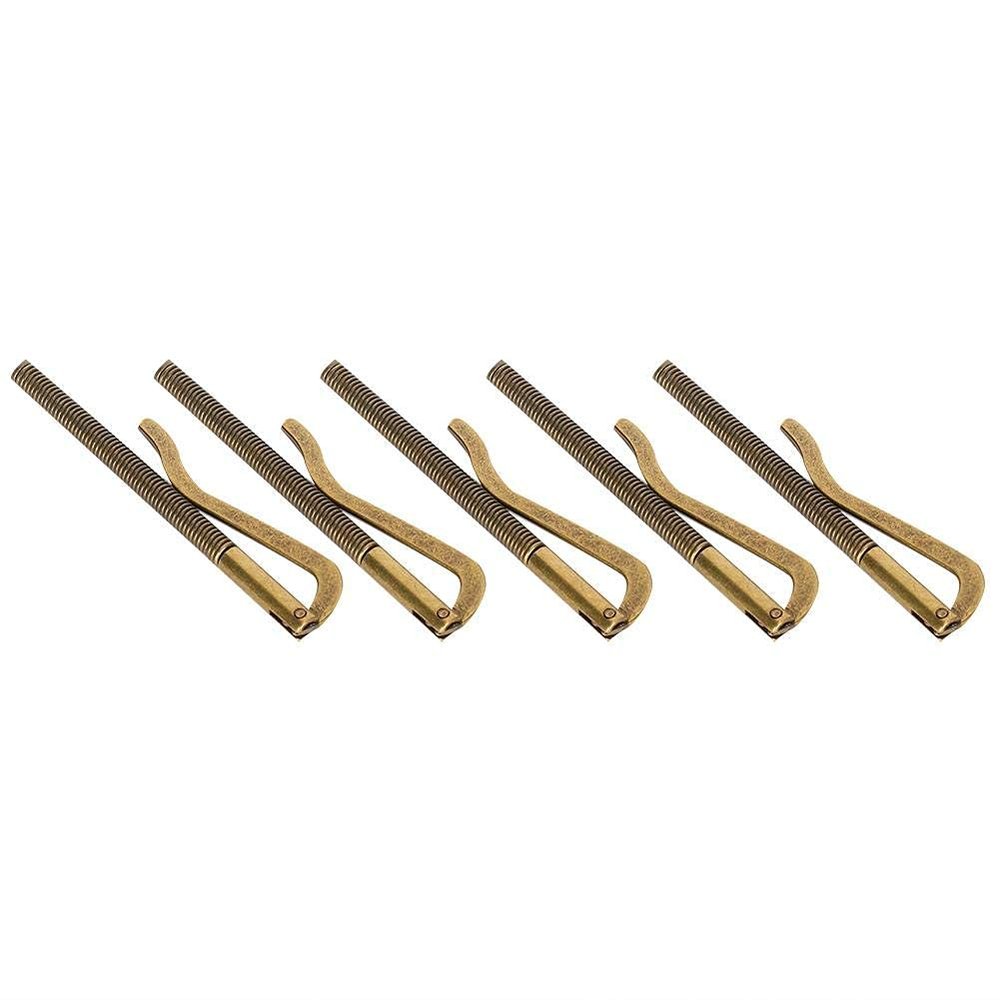5 Pack Metal Money Clips, 85mm Bronze Spring Steel Cash Holder for Leather Wallet, Credit Card Check Organization