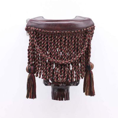 Joy's Billiard Pool Table Leather Pockets Cherry Billiard Pool Pockets with Fringe Set of 6-Mahogany