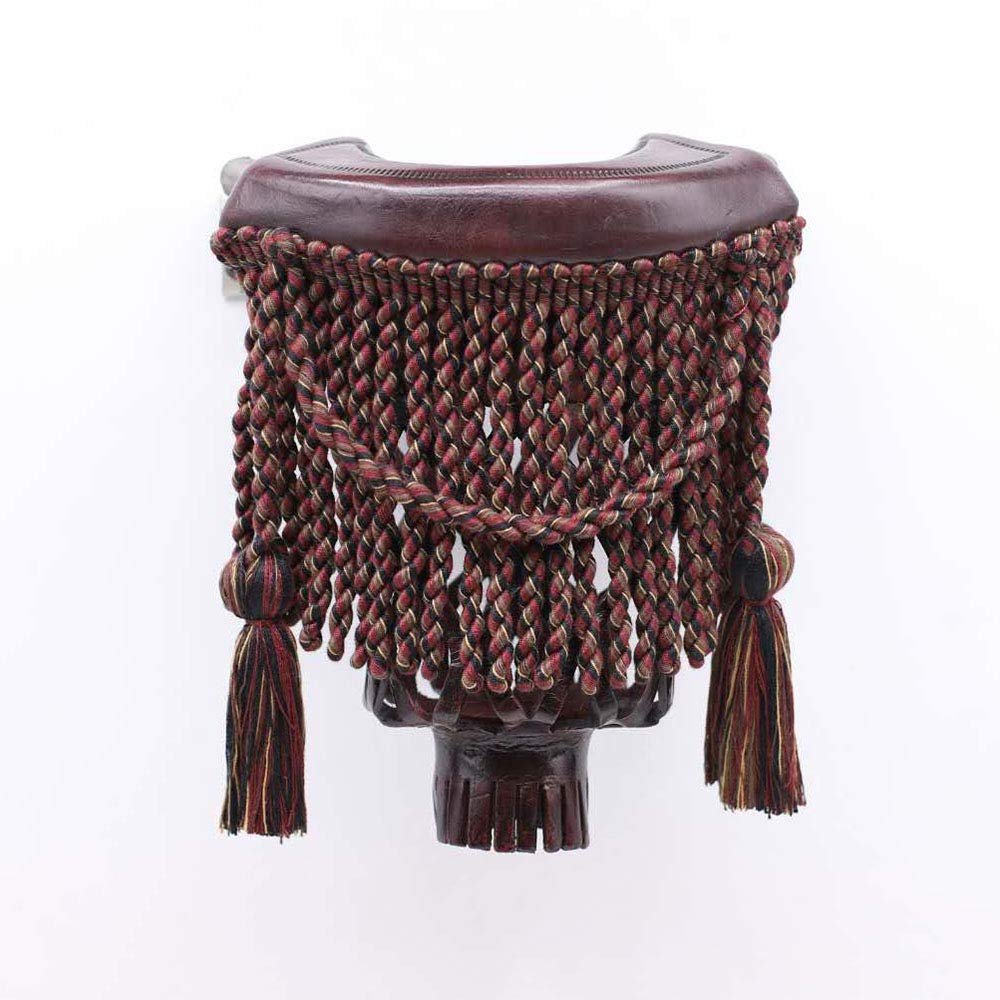 Joy's Billiard Pool Table Leather Pockets Cherry Billiard Pool Pockets with Fringe Set of 6-Mahogany