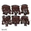 Joy's Billiard Pool Table Leather Pockets Cherry Billiard Pool Pockets with Fringe Set of 6-Mahogany view 2