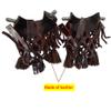 Joy's Billiard Pool Table Leather Pockets Cherry Billiard Pool Pockets with Fringe Set of 6-Mahogany view 3