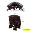 Joy's Billiard Pool Table Leather Pockets Cherry Billiard Pool Pockets with Fringe Set of 6-Mahogany view 4