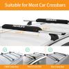 WONITAGO Soft Roof Rack Pads with Two 15 Ft Tie Down Straps for Surfboard, SUP Paddleboard, Snowboard, 34inch (Pair) Black view 3