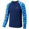 BASSDASH Youth UPF50+ Camo Long Sleeve Fishing Shirt UV Protection Quick Dry Tee view 1