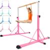 FC FUNCHEER Gymnastics Bar for Kids Ages 3-15, 35" to 60" Adjustable Height, 4FT Wide Base - Professional Kip Bar with 360 Stability & Fiberglass Crossbar, Easy Fold&Solid Design for Home Training view 1