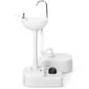 S AFSTAR Portable Hand Sink, Camping Sink with Wheels, 4.5 Gal Water Tank & Soap Dispenser, Rolling Hand Wash Basin Stand W/6.5 Gal Sewage Tank, Foot Pump Hand Wash Station for RV Outdoor Gatherings view 1