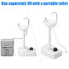 S AFSTAR Portable Hand Sink, Camping Sink with Wheels, 4.5 Gal Water Tank & Soap Dispenser, Rolling Hand Wash Basin Stand W/6.5 Gal Sewage Tank, Foot Pump Hand Wash Station for RV Outdoor Gatherings view 2