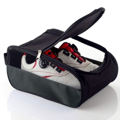 Getfitsoo Golf Shoe Bag, Gray Golf Shoes Bags Men/Women Outdoor Zippered Carrier Bags with Ventilation Sport Shoes Bag Travel Shoe Bags (Grey)
