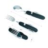 Cluck 6-in-1 Multi-Function Camping Utensil Flatware Set Detachable Spoon Fork Knife Combo Mess Kit with Carrying Pouch (Red + Black) view 2