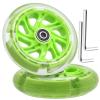 120mm x 28mm Light-up Kick Scooter Front Wheels 8mm OD Inline, LED Bearing Skateboard Silent Flash Wheel with Bearings ABEC-9 for Foldable Micro Mini 2-3-4 Wheel Kids Scooter Kickboard