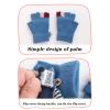 Kid's Clamshell Woolen Gloves for Boys and Girls Autumn and Winter Students Writing Half-Finger Fingerless Winter Cute Cat 1-3 Years Old Baby (Color : Beige) view 4