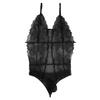 LiiYii Men's Sissy Crossdress Bodysuit One Piece Floral Lace Sleeveless Jumpsuits Pajamas Black A Medium view 3