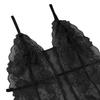 LiiYii Men's Sissy Crossdress Bodysuit One Piece Floral Lace Sleeveless Jumpsuits Pajamas Black A Medium view 4