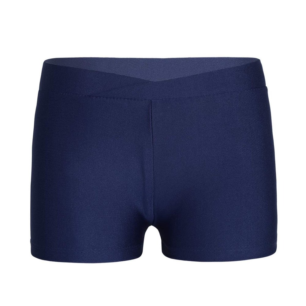 Loodgao Kids Girls V-Waistband Ballet Dance Shorts Swimming Gymnastics Yoga Booty Shorts Athletic Boyshorts Navy Blue 8-10
