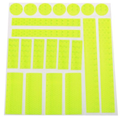 E-outstanding Reflective Sticker for Bike 21PCS Yellow Safety Reflector Waterproof Adhesive Reflective Decals for Cycling Bicycle, Wheelchairs, Motorbike, Helmet, Stroller, Scooter, Hard Hat