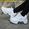 A-6 Roller Skates for Women: Kick Rollers Shoes with Retractable Wheels - Adult Parkour and Quad Inline Skates for Boys & Girls, Outdoor Use - Children's Shoes with Wheels view 3