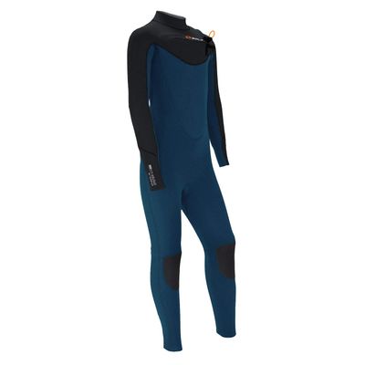 Sola Kids System 5/4mm Front Zip Wetsuit 2023 - Black/Blue Melange A1507 XXL