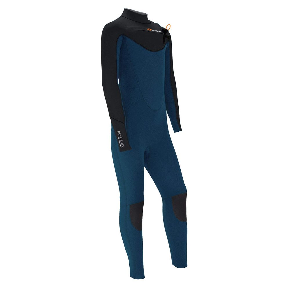 Sola Kids System 5/4mm Front Zip Wetsuit 2023 - Black/Blue Melange A1507 XXL