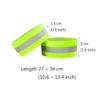 Juland 8 PCS Reflective Wristbands Adjustable Elastic Running Gear Arm Bands Belt High Visibility Safety Reflector Straps Bicycle Pants Cuff Clip for Runners Women Kids Men Fluorescent Green view 2