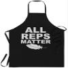 Motivation Gym Chef Apron Fitness Gift for Men Women - All Reps Matter Funny Workout Bodybuilding T-Shirt Black Kitchen Aprons - Grill Cook Apron 1 Size Fits All view 1