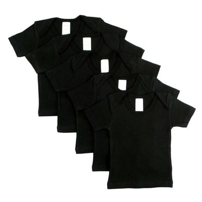 212 Main Short Sleeve Lap Shirt, Black - Size 18 to 24