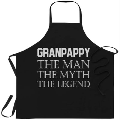 Grandfather Chef Apron Father for Men Women - Granpappy The Man Myth Legend T-Shirt Granpappy Grandpa Gift Funny Kitchen Aprons - Grill Cook Apron 1 Size Fits All